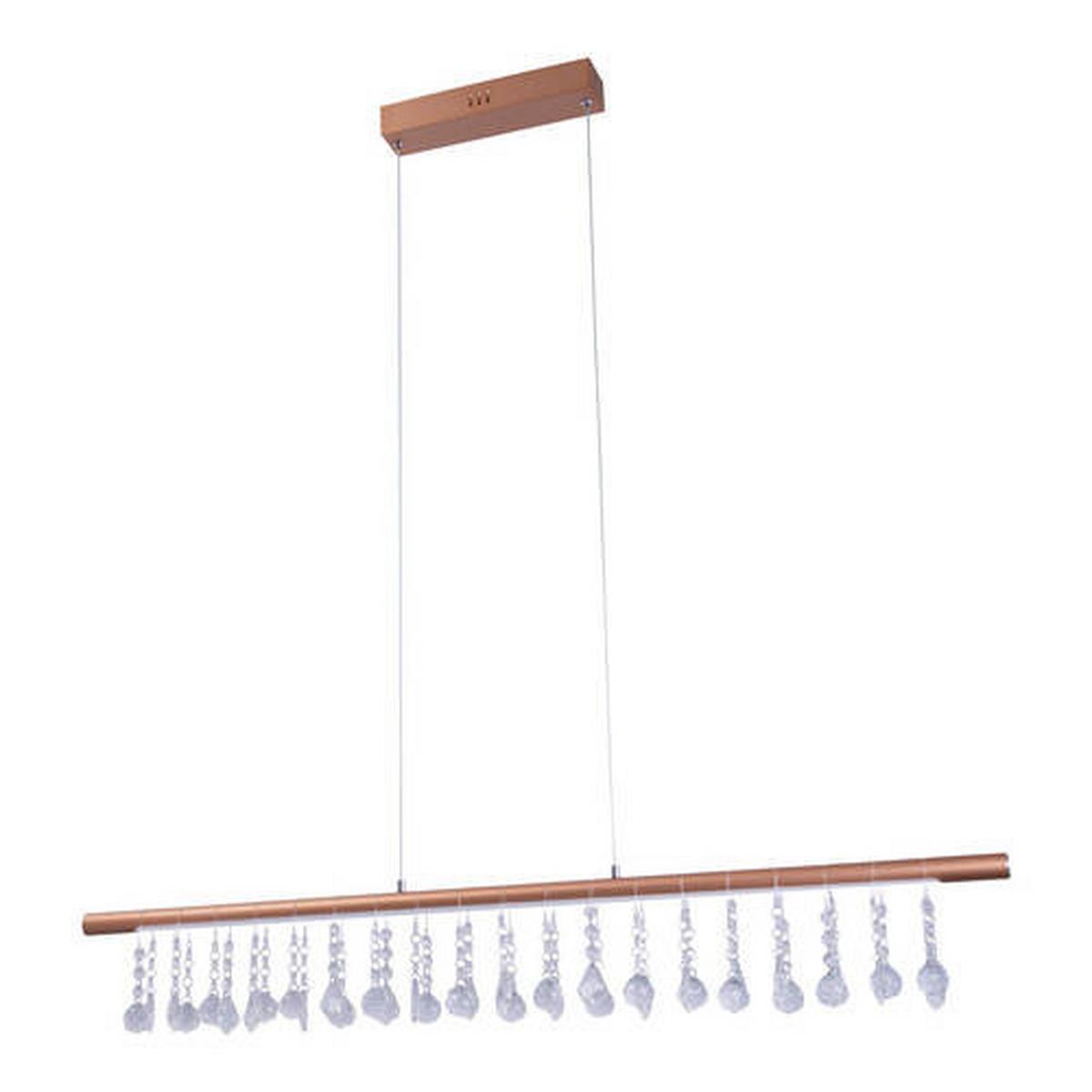 LED-Pendelleuchte Nobilis - Goldfarben, KONVENTIONELL, Glas/Kunststoff (100cm) - Näve