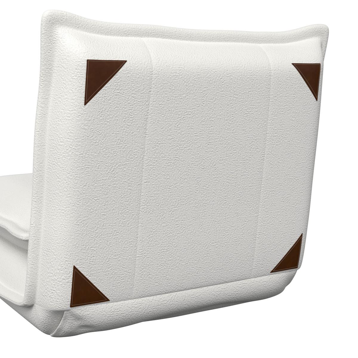 Rozkládací křeslo TAMARA, bílé buklé, max. 120 kg - bílá, Moderní, kov/textil (82/31/69cm) - Bessagi Home