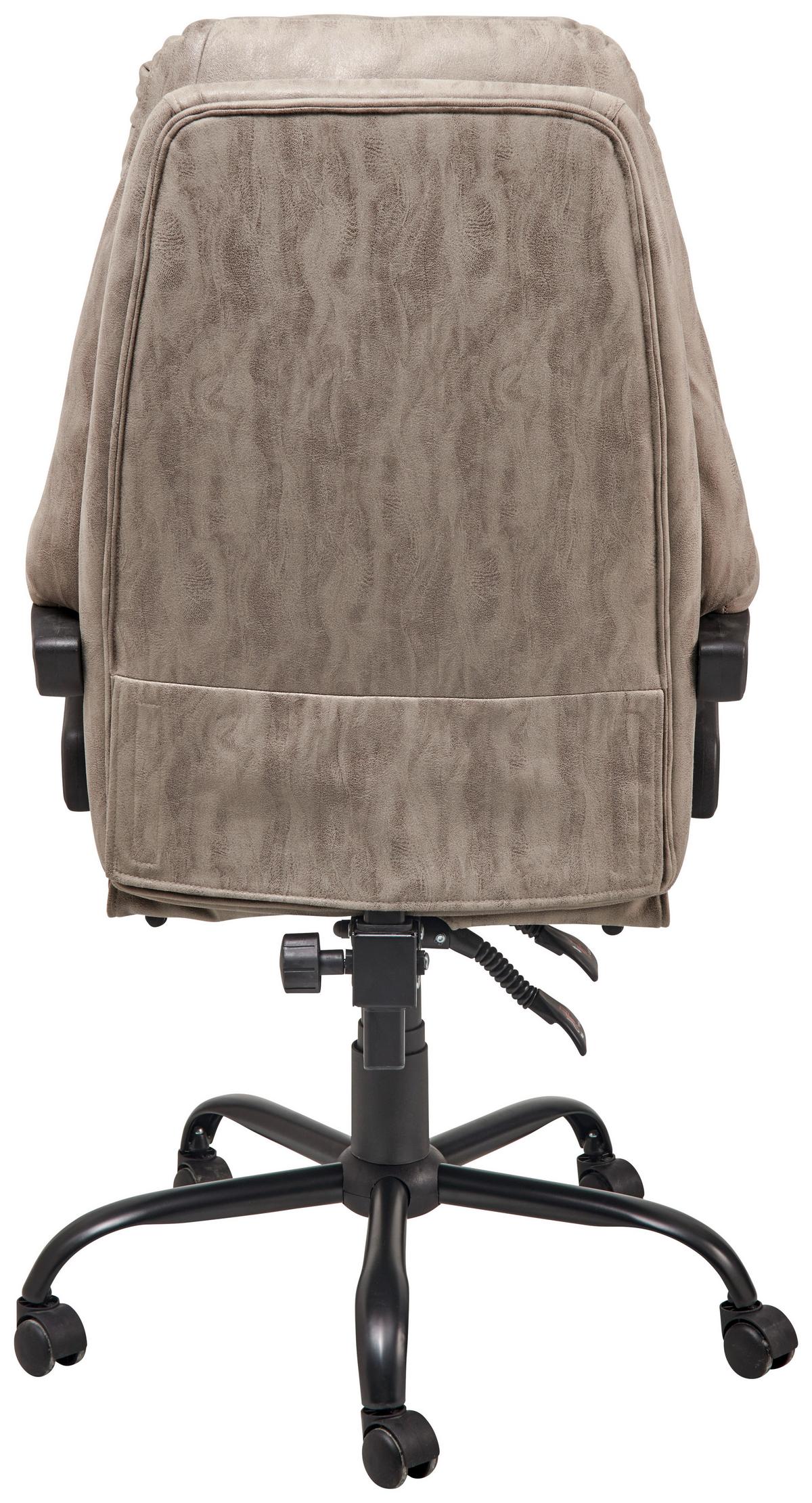 Chefsessel Big Boss - Schwarz/Grau, LIFESTYLE, Kunststoff/Textil (66/126-134/59cm) - MID.YOU