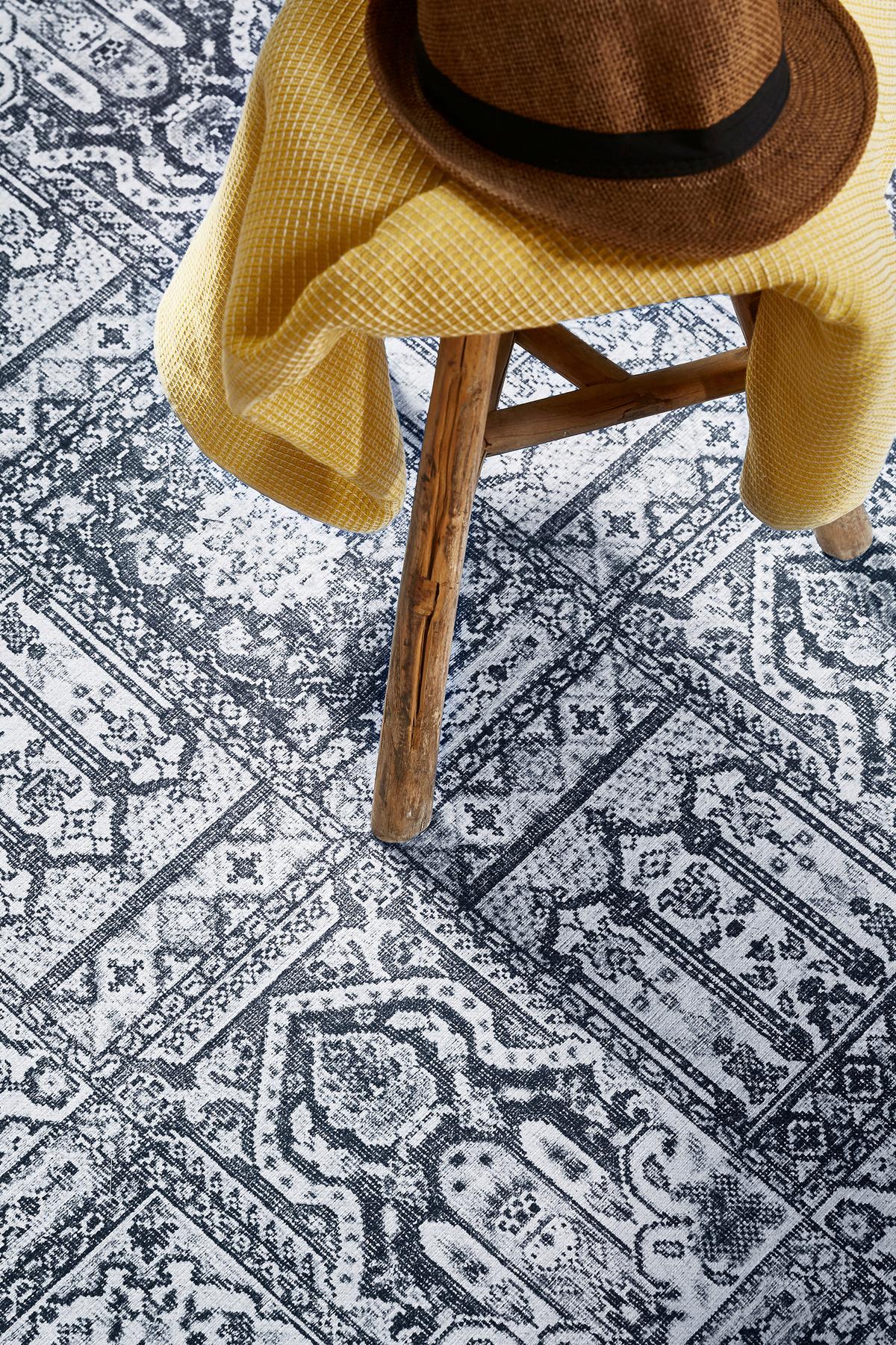 Flachwebeteppich Fresh Bachtiar - Grau, Design, Textil (120/170cm) - WECON HOME