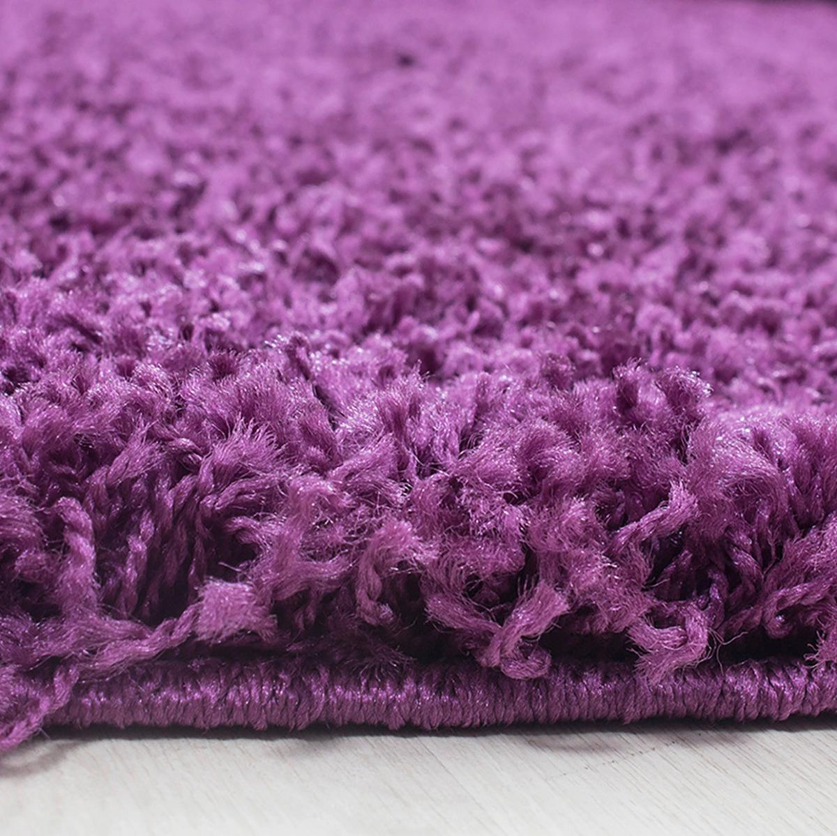 Hochflor Teppich Lila Dream 60x110 cm - Lila, KONVENTIONELL, Textil (60/110cm) - Novel