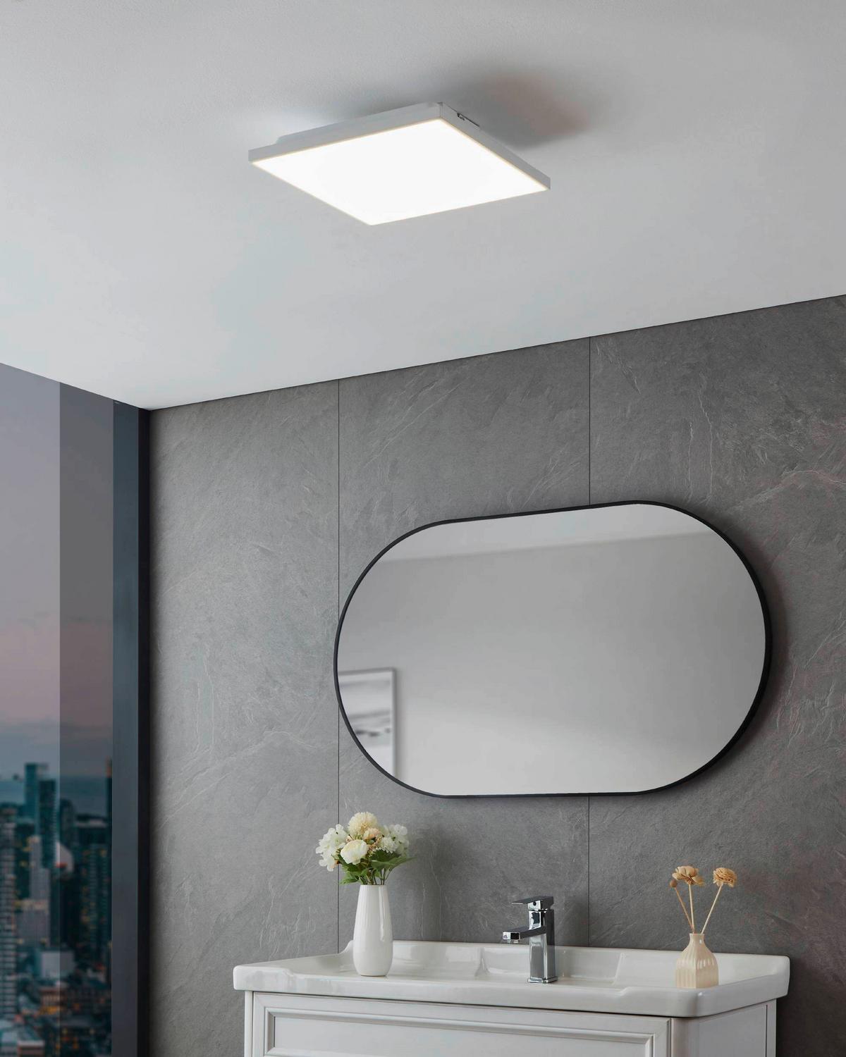 LED-Paneel 900703* Turcona-B - Weiß, Basics, Kunststoff/Metall (28,7/28,7/6,2cm) - Eglo
