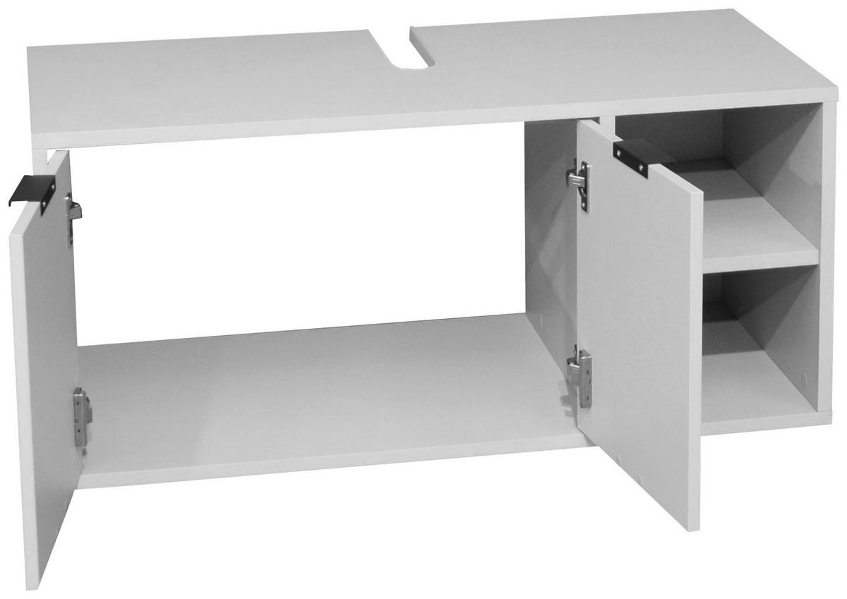 Waschbeckenunterschrank Bonnie Grau, B: 100 cm - Grau, MODERN, Holzwerkstoff (100/45/45cm) - Livetastic