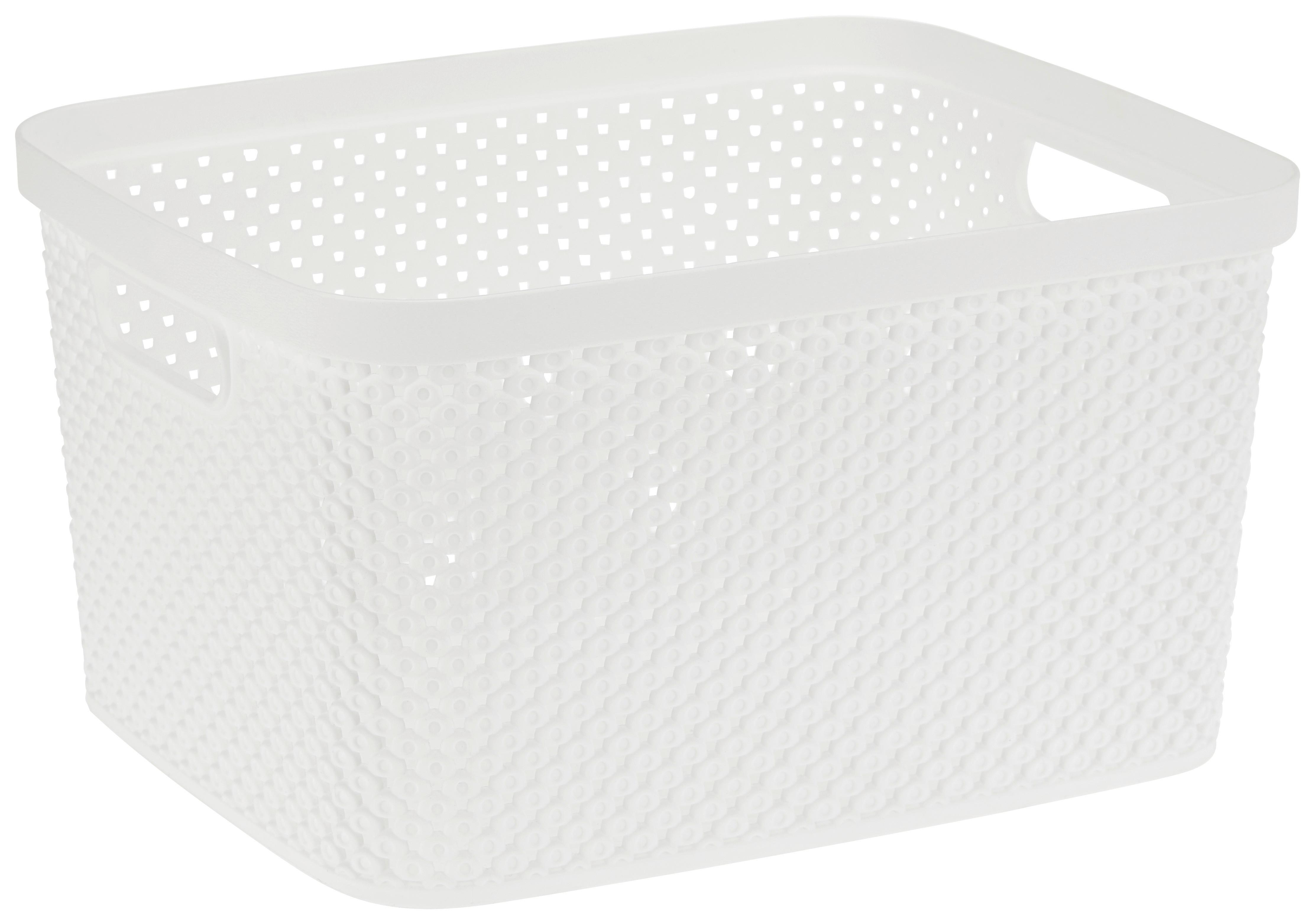 Tárolókosár 7l Diamond - fehér, Basics, műanyag (27/22/15cm) - Luca Bessoni