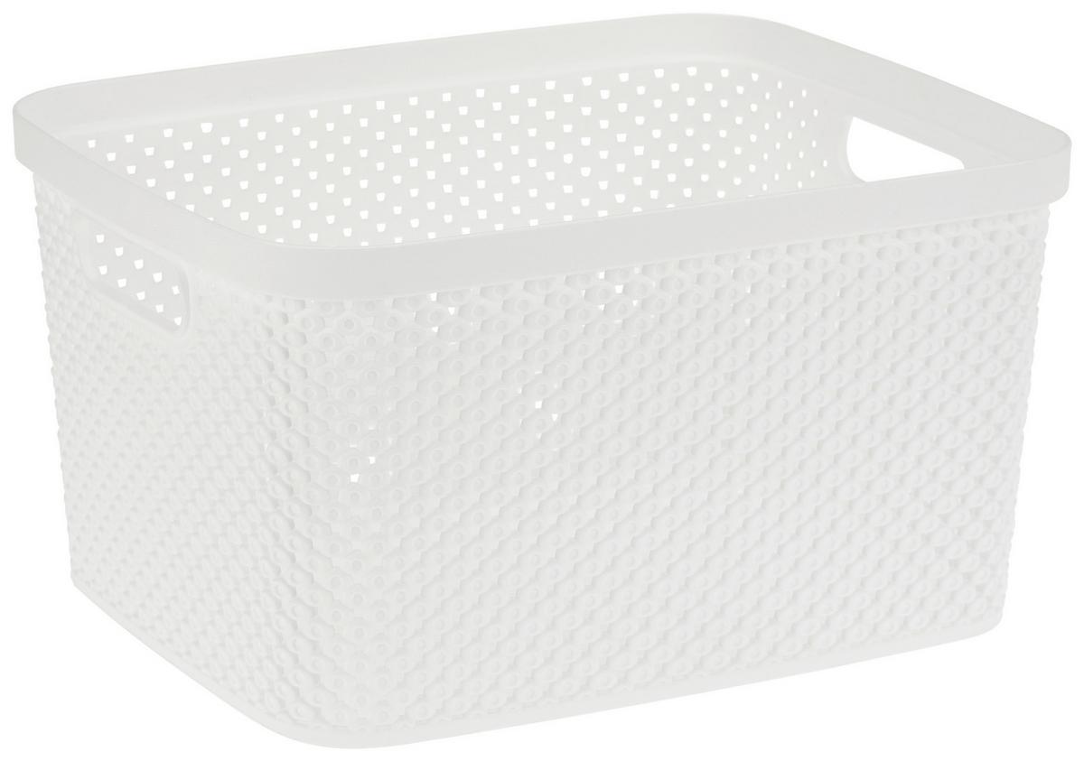 Tárolókosár 7l Diamond - fehér, Basics, műanyag (27/22/15cm) - Luca Bessoni