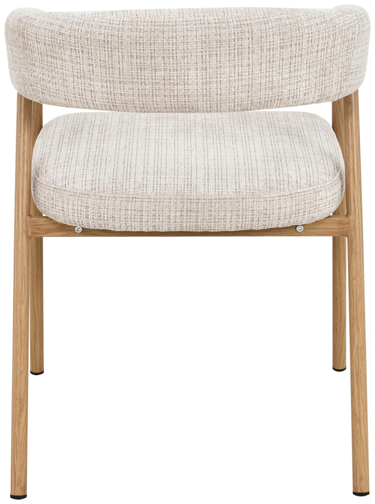 Armlehnstuhl Flora Eichefarben/Beige B: 56 cm - Eichefarben/Beige, MODERN, Holz/Textil (56cm) - Livetastic
