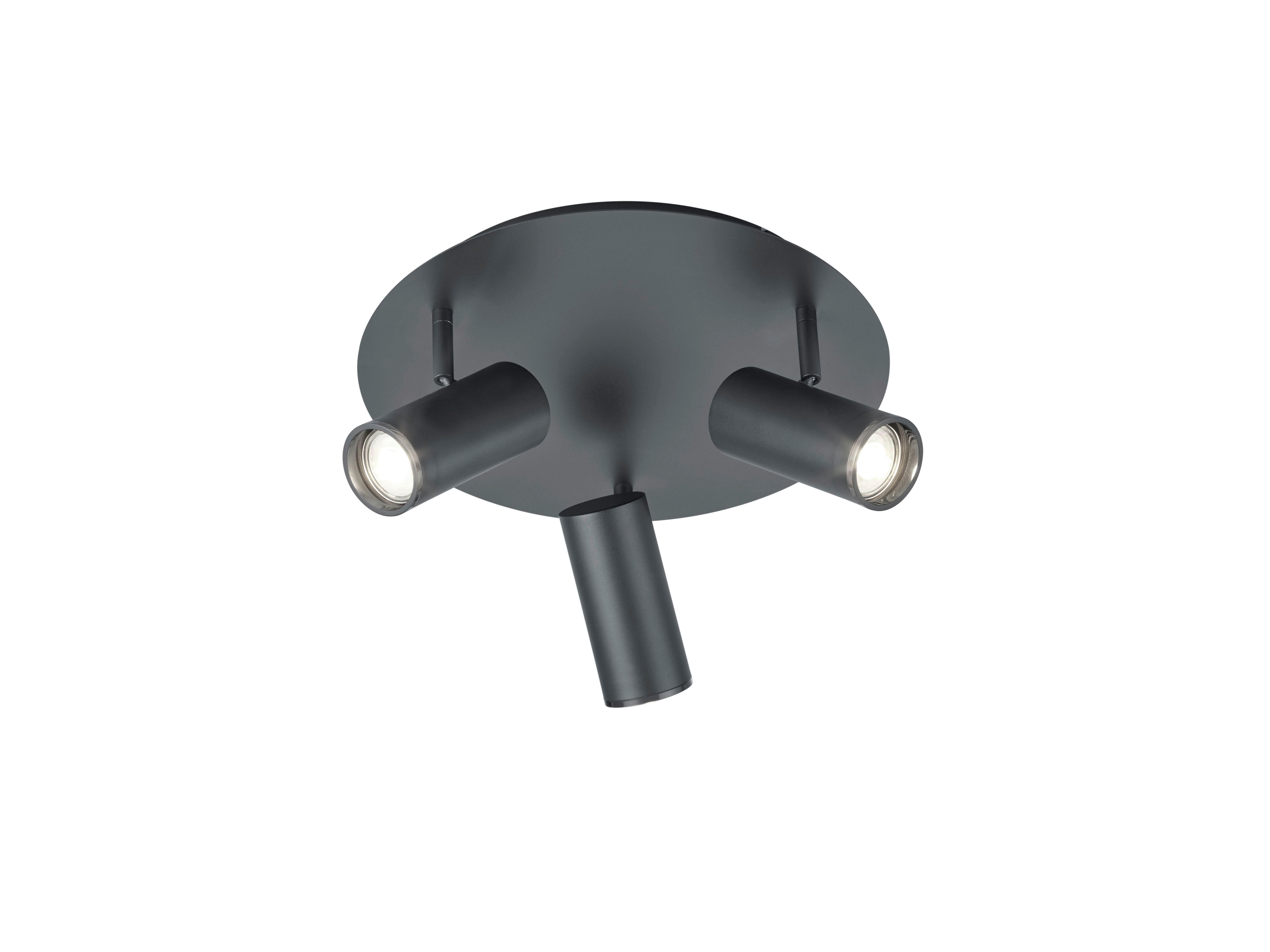 Deckenleuchte 70576/3-06 - Schwarz, KONVENTIONELL, Metall (35/20cm) - Hell