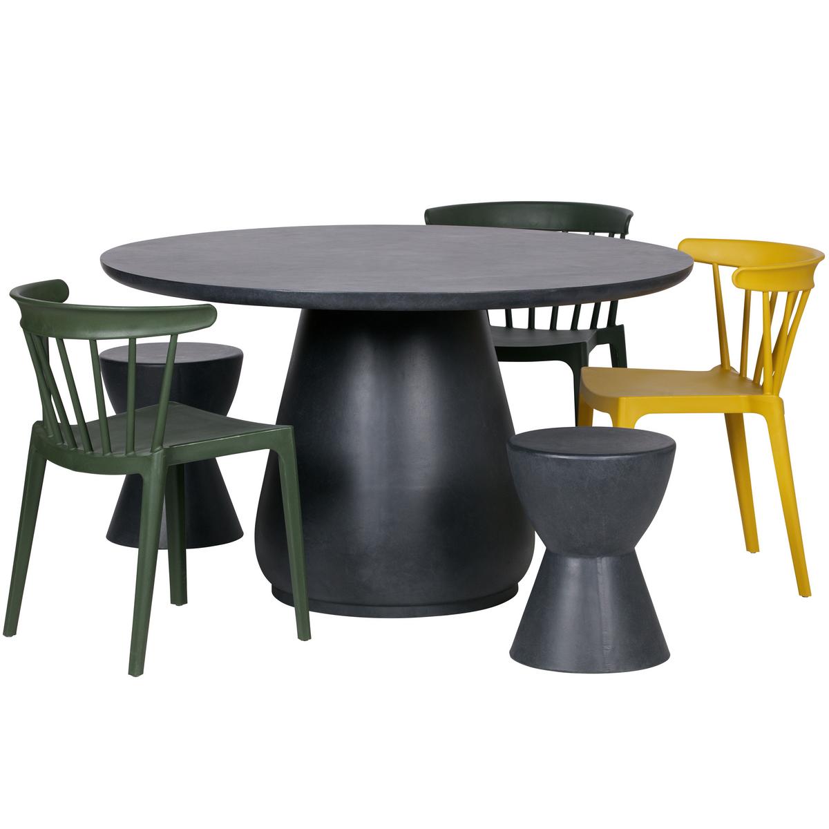 Hocker Dover Schwarz B: 35 cm - Schwarz, Design, Glas/Keramik (35/45/35cm) - Livetastic