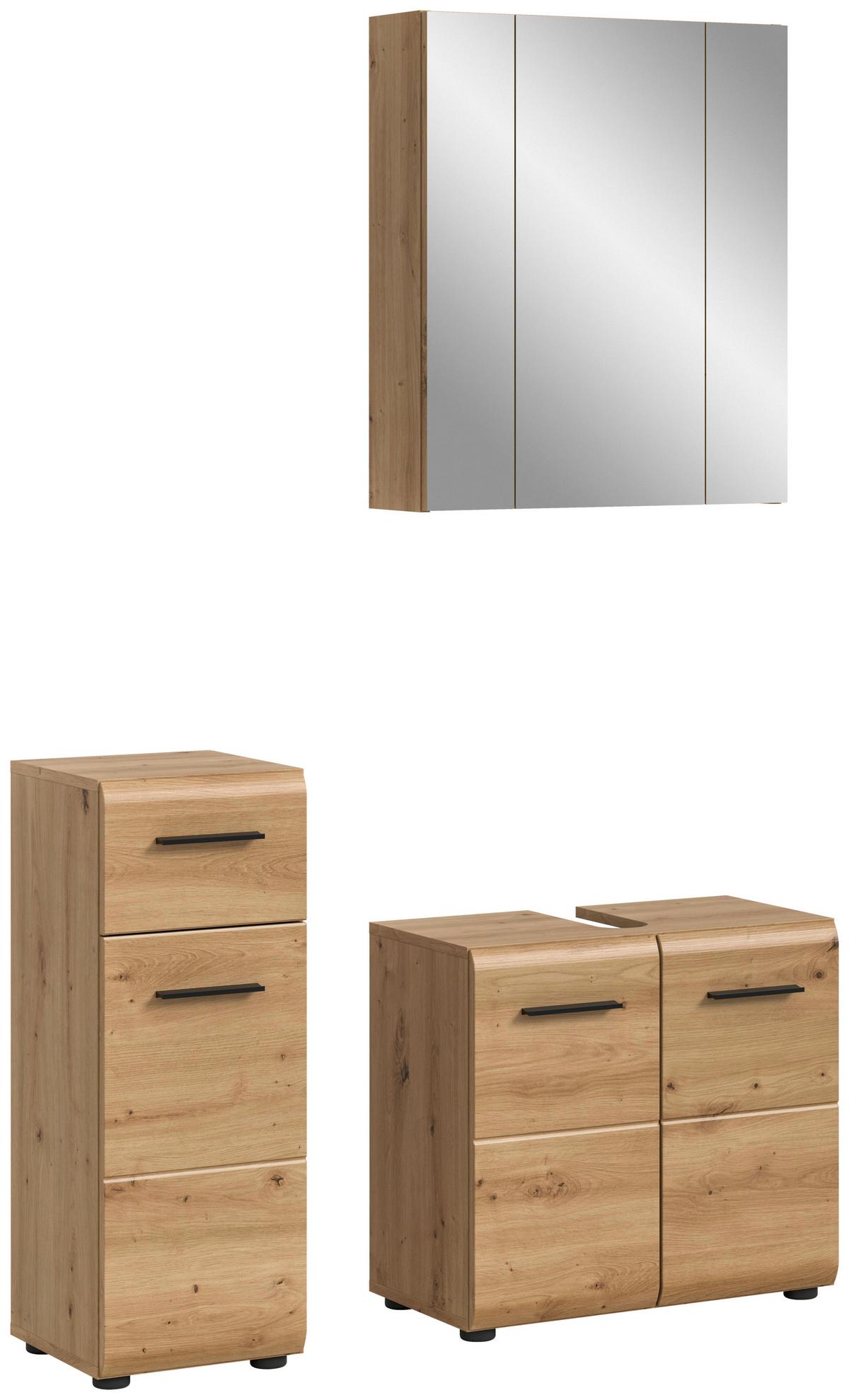 Badezimmer Ice Eiche Artisan Dekor B: 90cm - Eiche Artisan, Basics, Holzwerkstoff (90cm) - MID.YOU