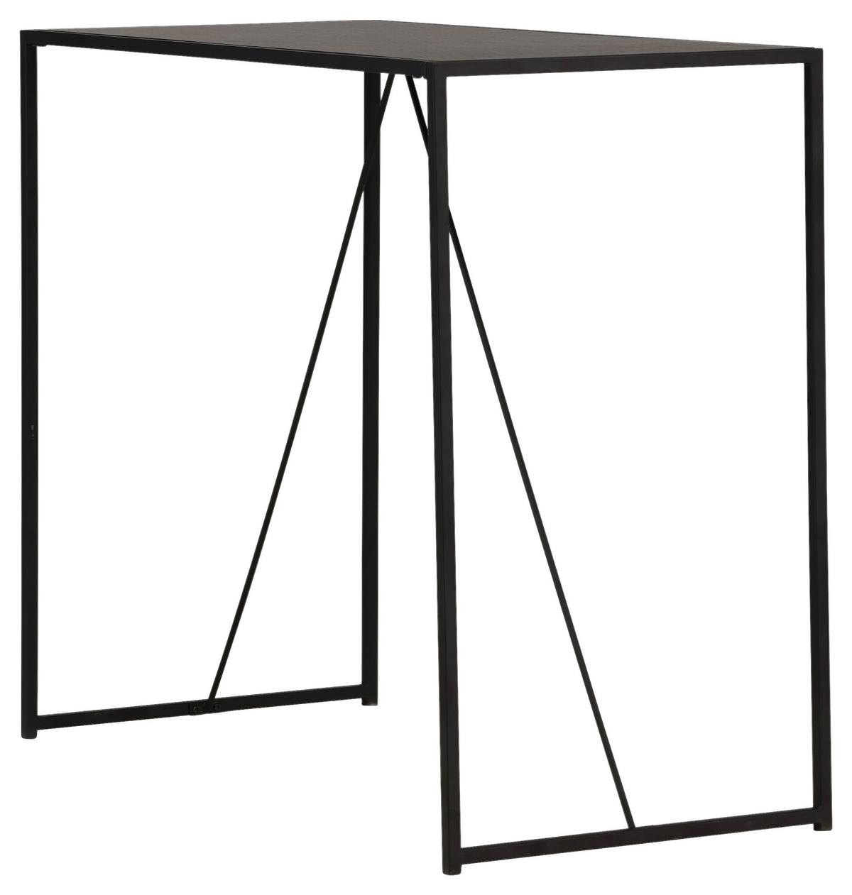 Bartisch Brea - Schwarz, Design, Holzwerkstoff/Metall (120/60/105cm) - Livetastic