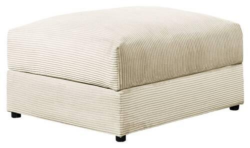 Hocker Genua Creme B: 87 Cm - Creme/Schwarz, KONVENTIONELL, Textil (87/53/87cm) - MID.YOU