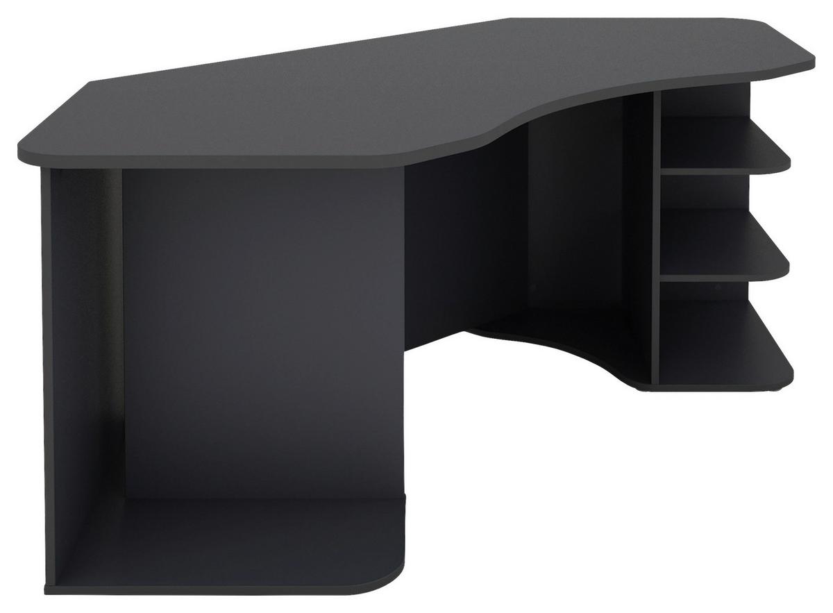 Eckschreibtisch Thanatos - Anthrazit, MODERN, Holzwerkstoff (198,2/85/76cm) - MID.YOU
