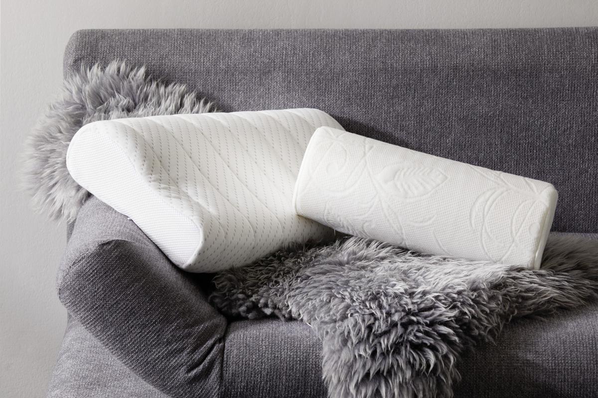 VÁLCOVÝ ANATOMICKÝ POLŠTÁŘ Visco, 15/40 cm - bílá, textil (15/40cm) - Nadana