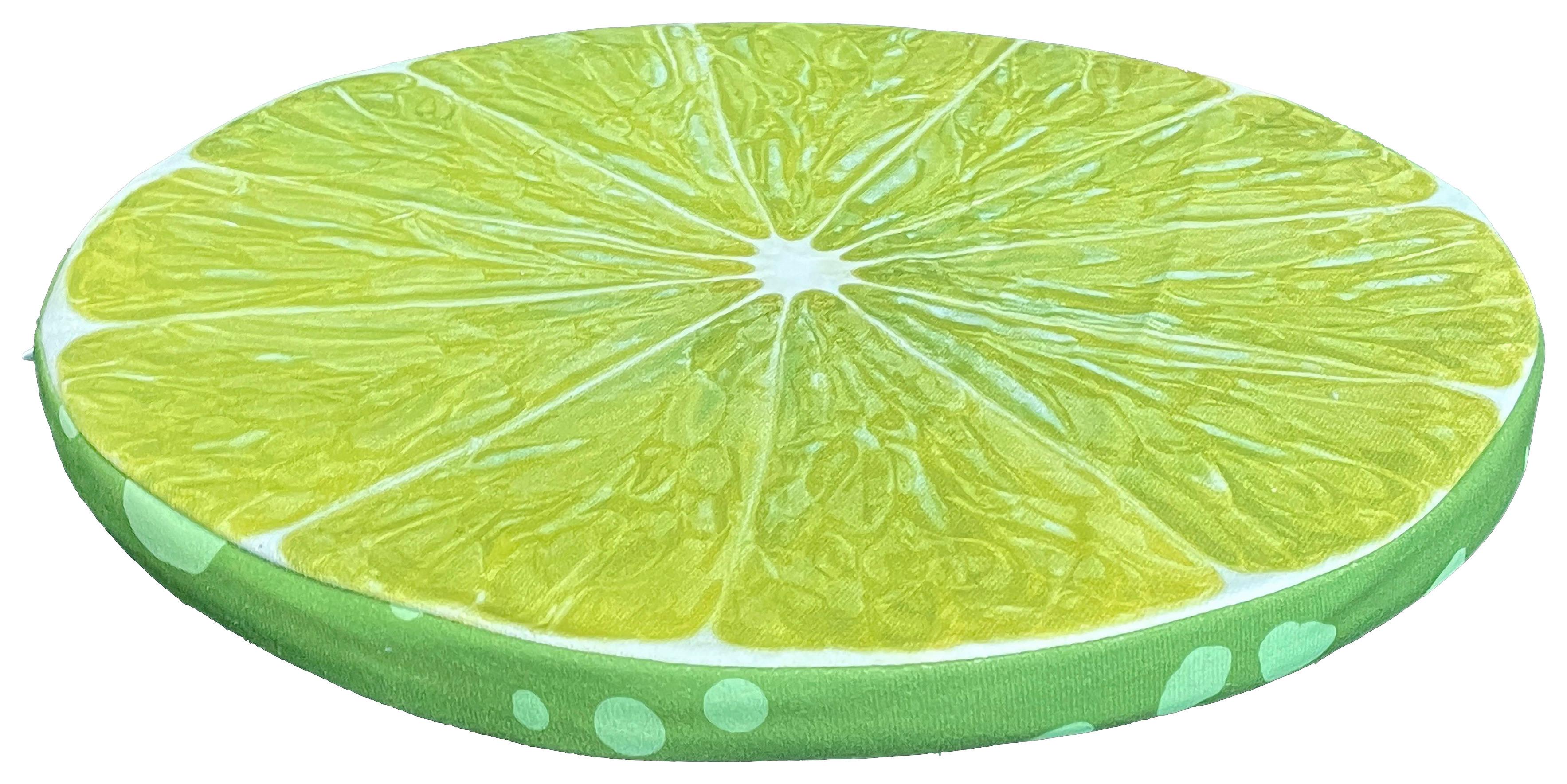 Sitzkissen Fruits - Grün, MODERN, Textil (38/2.5cm) - Luca Bessoni