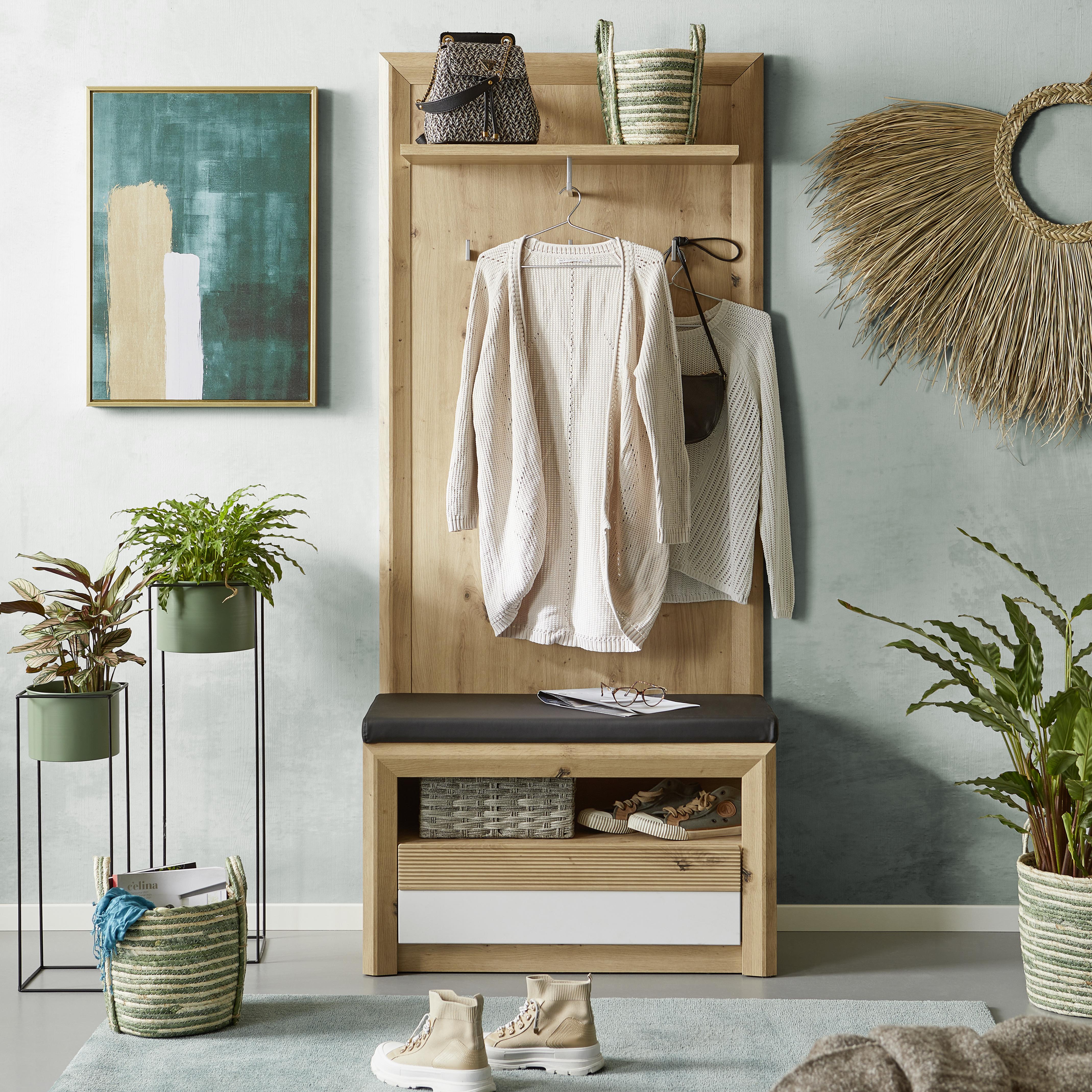 Sitzkissen Kashmir New - Schwarz, MODERN, Textil (84/5/37cm)