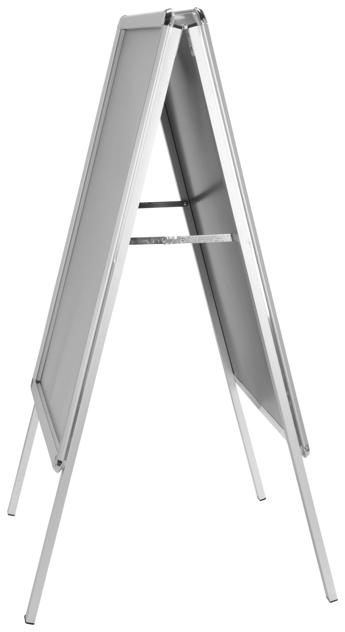Plakatständer Agenda Ii - Silberfarben, Basics, Metall (62,5/115,5/61cm) - MID.YOU