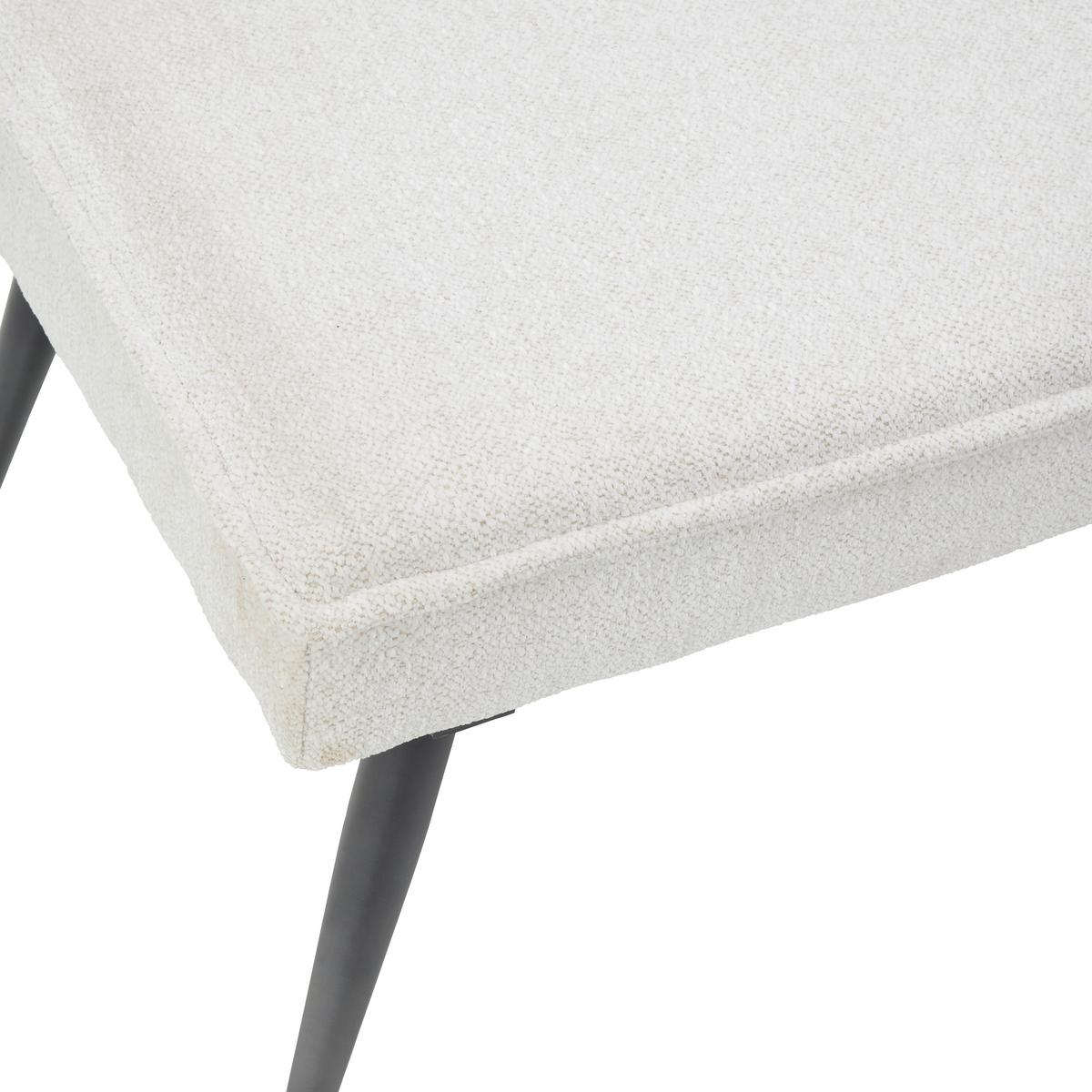 Eckbank Beige Leinenoptik Polyester Aleks 195x157 cm - Beige/Schwarz, LIFESTYLE, Textil/Metall (195/157cm) - MID.YOU