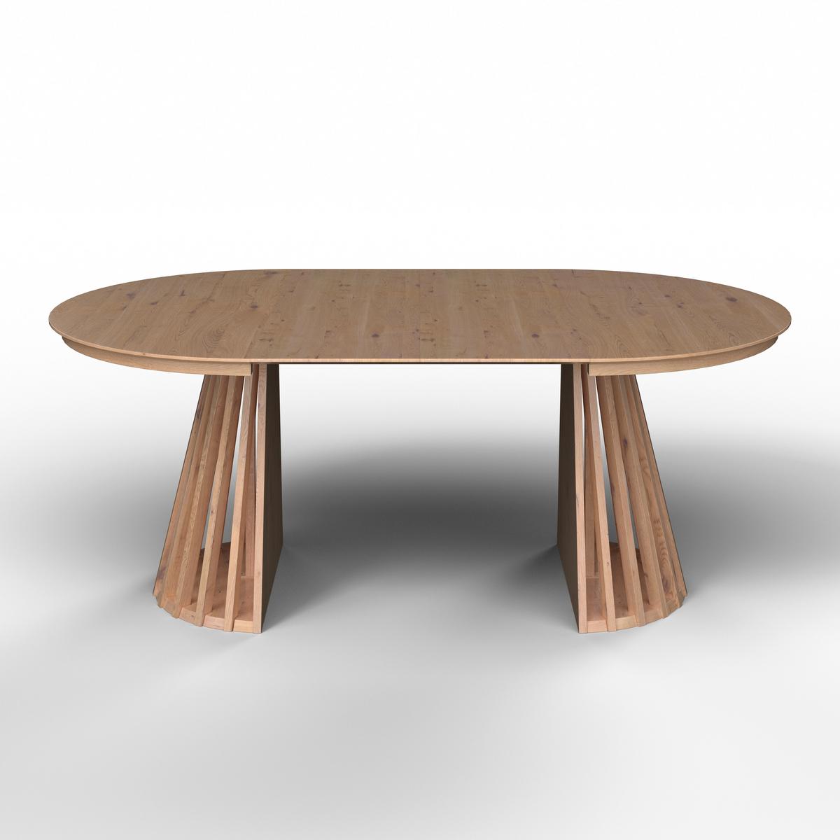 Rozťahovací stôl ENNIO 120 - farba duba, Modern, drevo/kompozitné drevo (120-160/76/120cm) - Bessagi Home