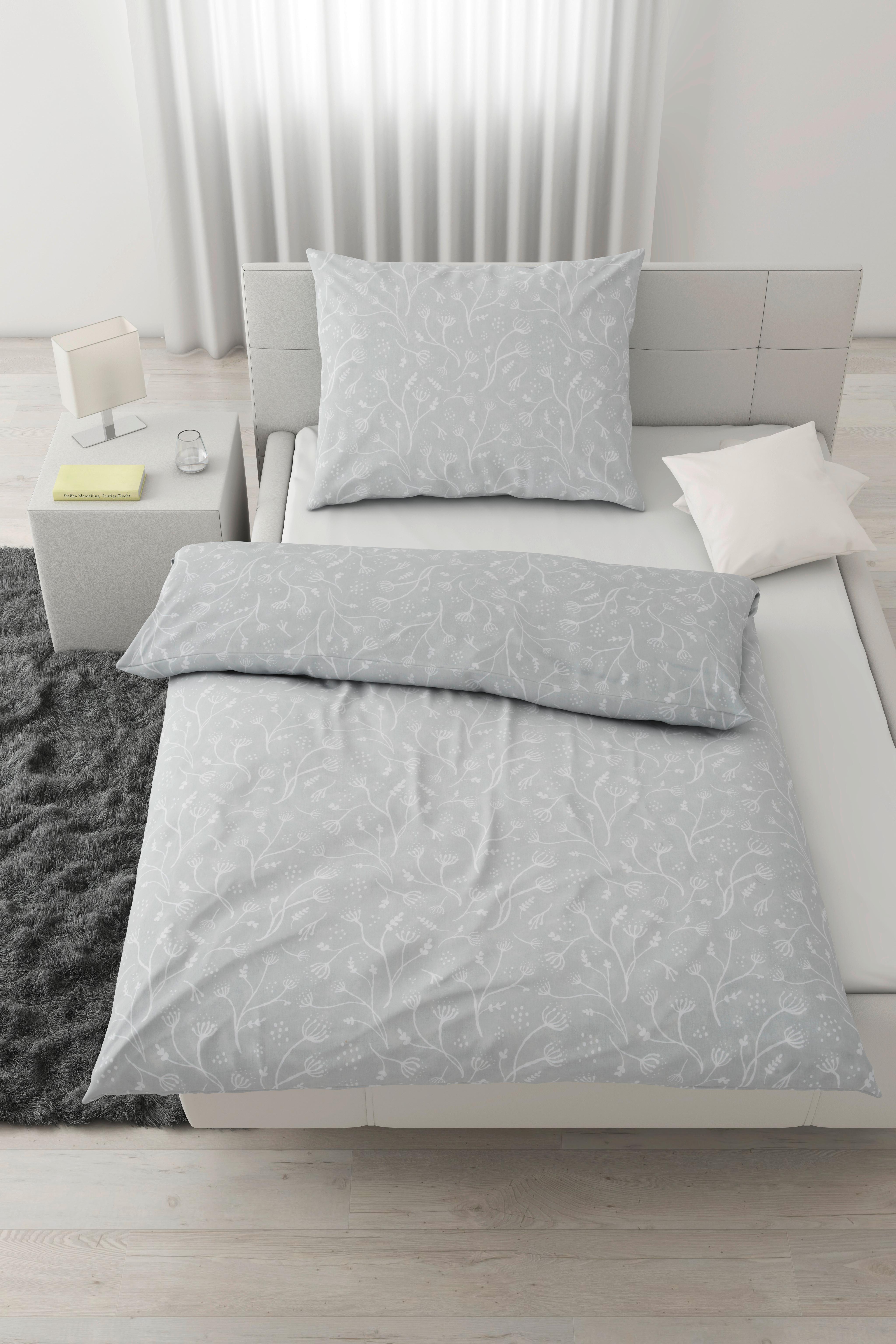 Povlečení Frida, 70/90 140/200cm - světle šedá, Konvenční, textil (140/200cm) - Modern Living