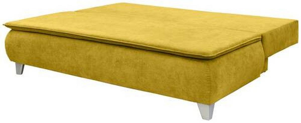 BOXSPRINGOVÁ POHOVKA Mona, žlutá - barvy stříbra/žlutá, Moderní, dřevo/textil (208/100/106cm)