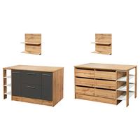 Kücheninsel Hilde Kücheninsel 150 cm - Wildeiche/Grau, Design, Holzwerkstoff (150/90/90cm) - Respekta