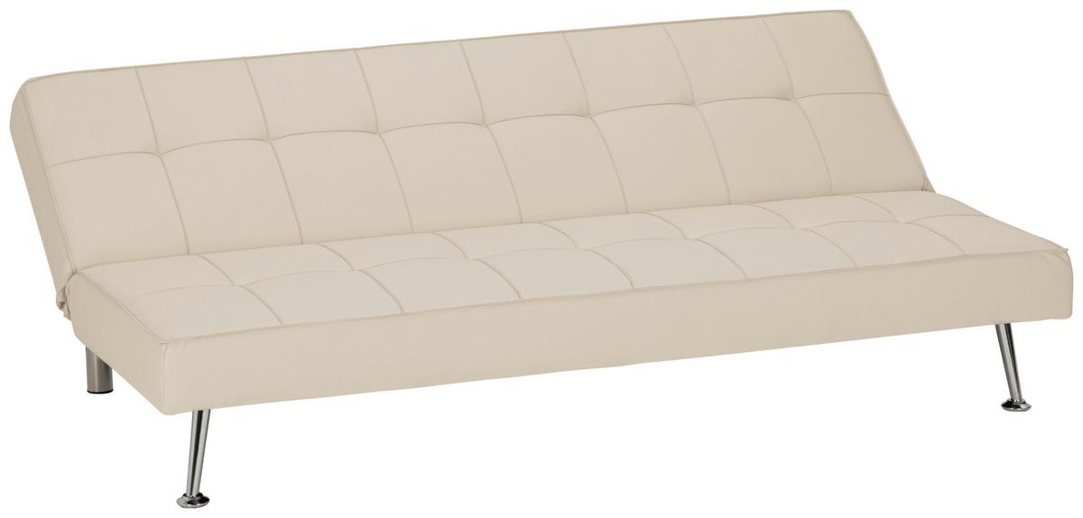 Schlafsofa Silva - Silberfarben/Creme, Basics, Textil (179/74/91cm) - P & B