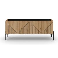 Lowboard Neo Schwarz /Eiche dunkel Dekor B: 155cm - Eiche dunkel/Schwarz, Design, Holzwerkstoff (155/62/40cm) - Livetastic