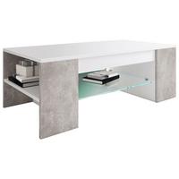 Konferenční stolek TUNAS šedá, bílá - šedá, Moderní, kompozitní dřevo (100/50/35cm) - MID.YOU