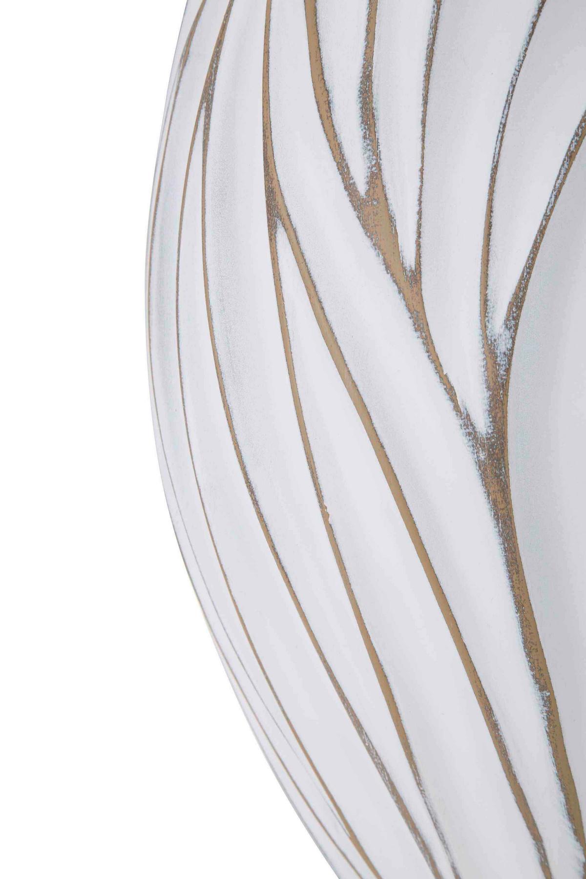 Vase Polyresin Honduras Weiß B: 27 cm - Weiß, Basics, Kunststoff (27/41.5/27  cm)