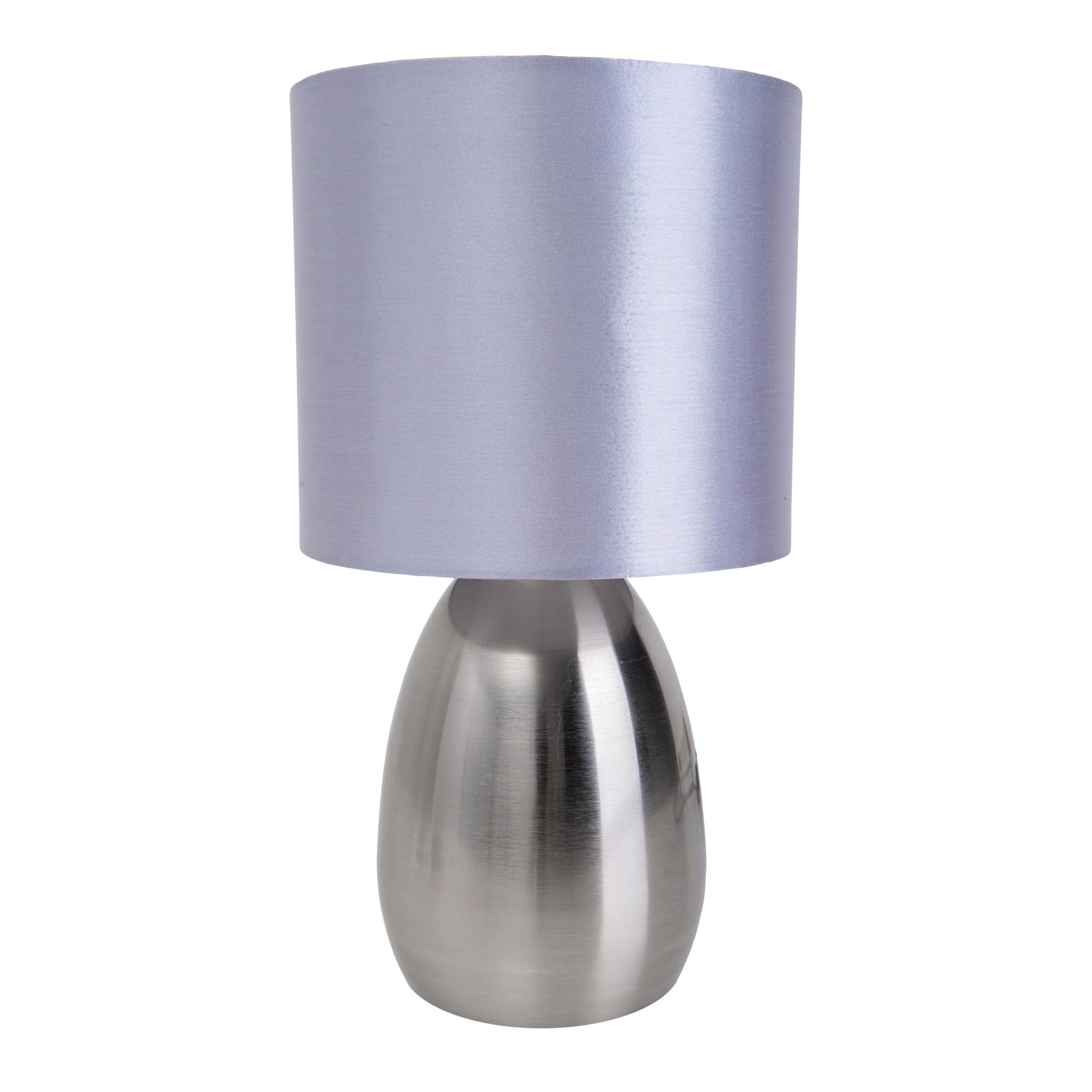 Tischleuchte Aurum - Grau, Design, Textil/Metall (17,5/33cm) - Näve