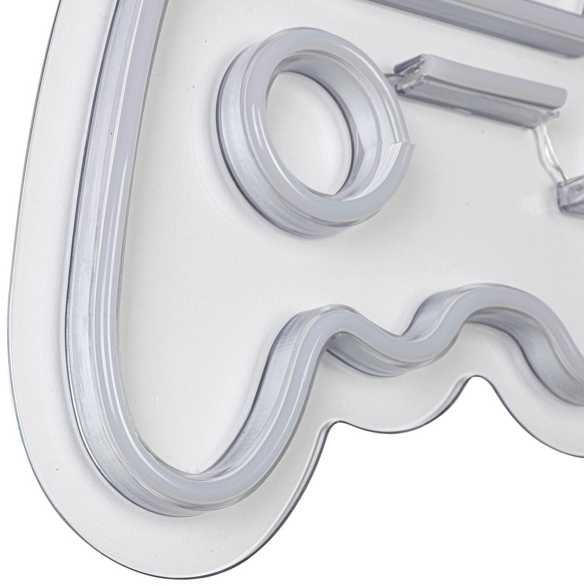 DEKORAČNÍ LED SVÍTIDLO SPIELI - bílá/průhledné, Moderní, plast (30/22/1,30cm) - Mömax