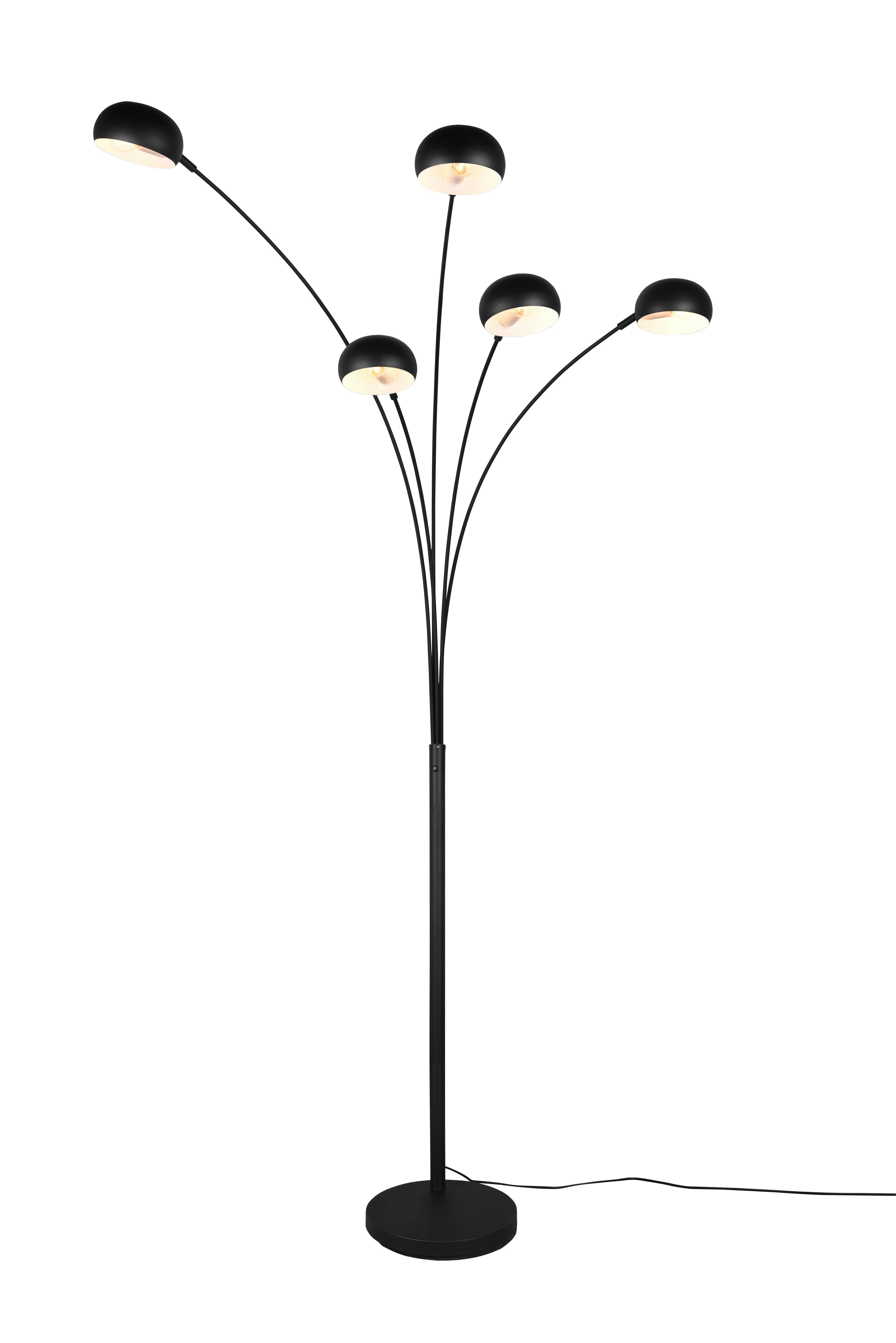 LED-Stehlampe Dito Schwarz/Weiß mit Schalter - Schwarz/Weiß, Design, Metall (70/210cm)