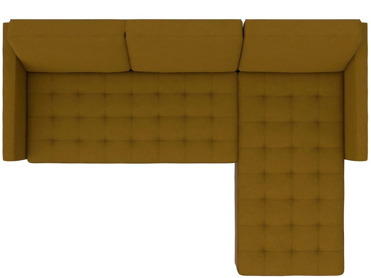 Ecksofa Palermo Currygelb, mit Stauraum - Currygelb/Schwarz, Basics, Textil (213/154cm) - Livetastic