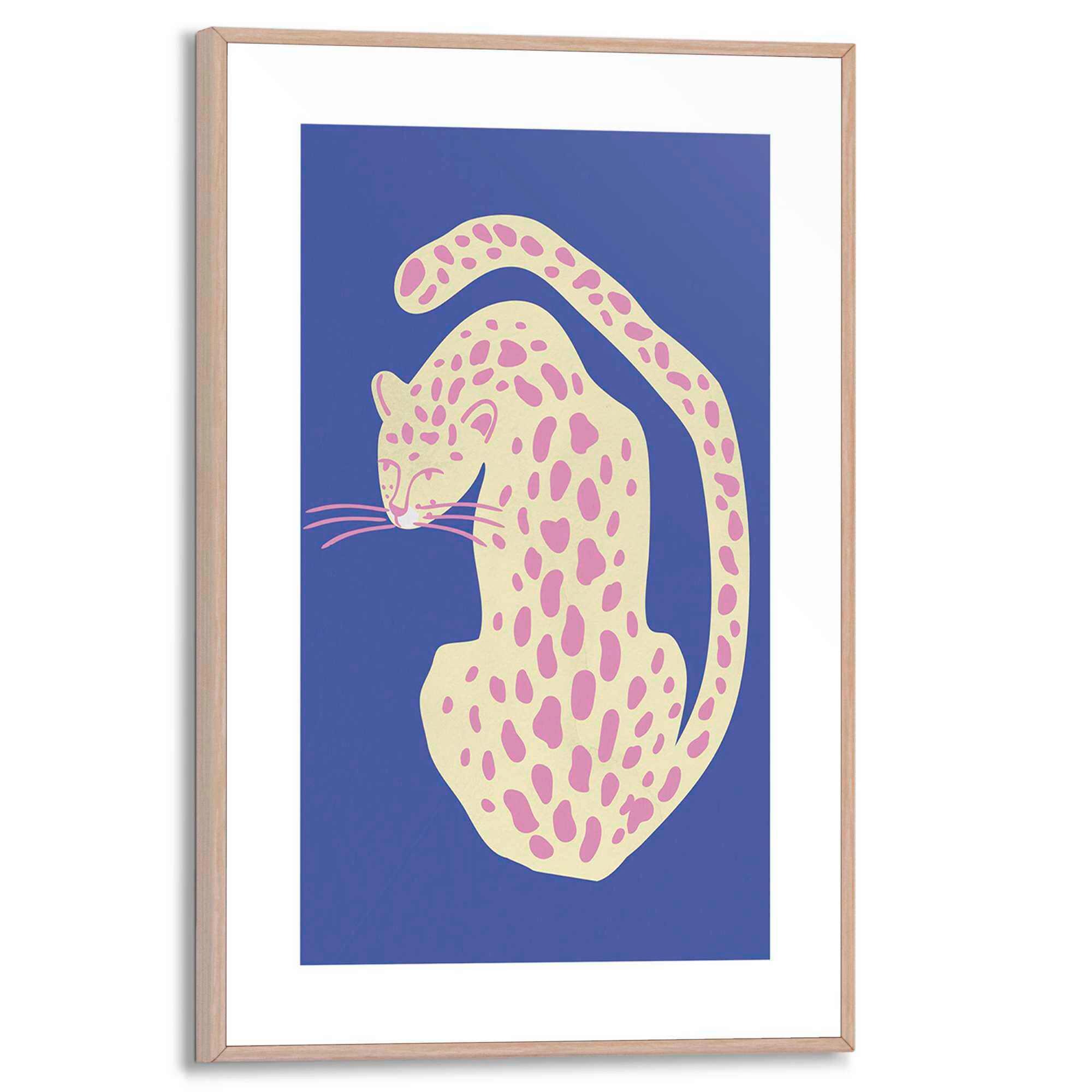 BILD Leopard 20x30 cm - Blau, Trend, Holzwerkstoff (20/30cm) - Reinders!