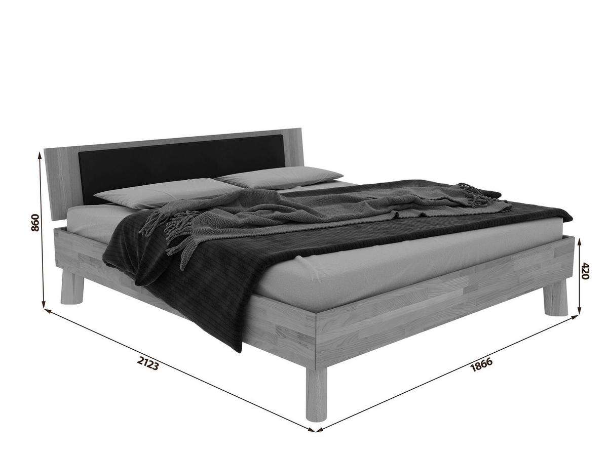 Bett Como Naturfarben /Kernbuche 160x200cm - Naturfarben/Kernbuche, MODERN, Holz (160/200cm) - MID.YOU