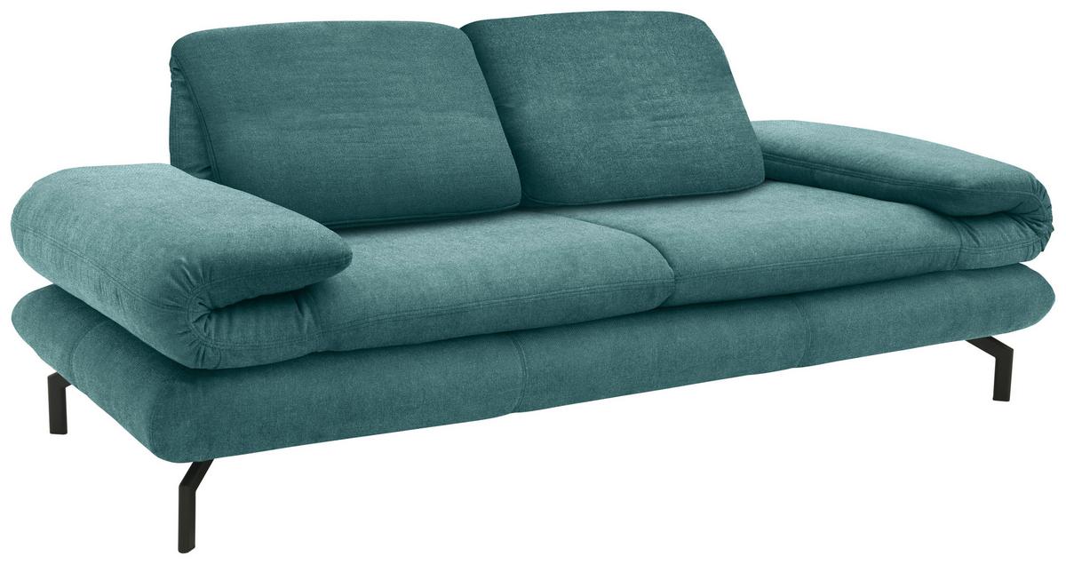2-sitzer-sofa Looks Xiii Petrol - Petrol/Schwarz, Design, Textil (204/83/98cm) - LOOKS by W.Joop