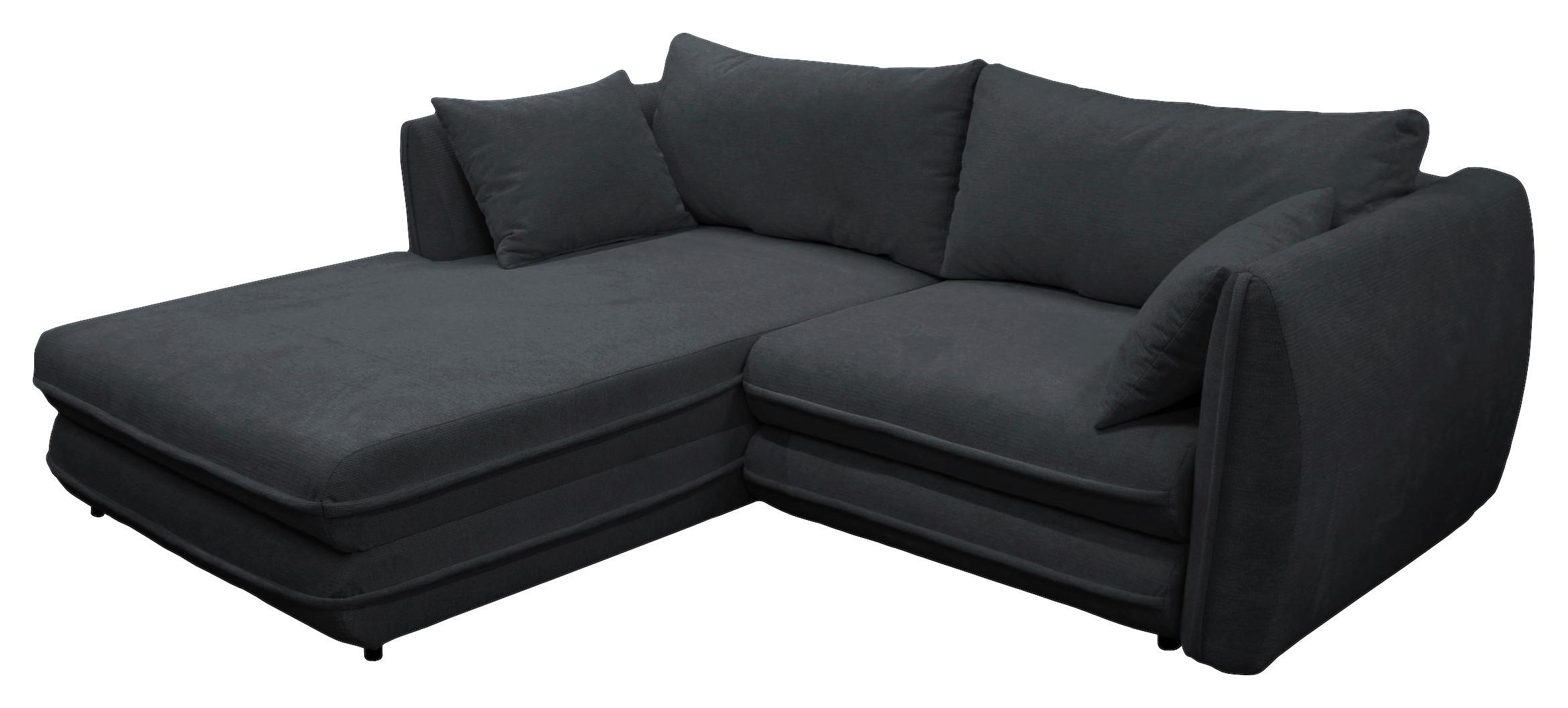 Ecksofa Vivaldi Schwarz S: 201x240 cm - Schwarz, Design, Textil (201/240cm) - MID.YOU