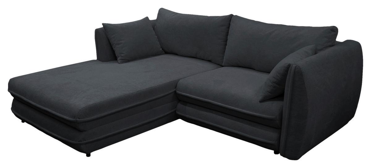 Ecksofa Vivaldi Schwarz S: 201x240 cm - Schwarz, Design, Textil (201/240cm) - MID.YOU