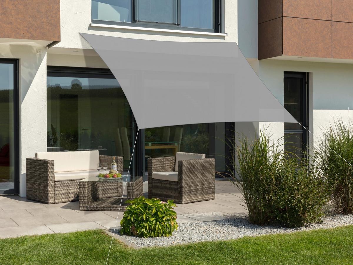 Sonnensegel Quadrat 360 X 360 Cm - Silberfarben, Basics, Textil (360/0,3/360cm) - Schneider