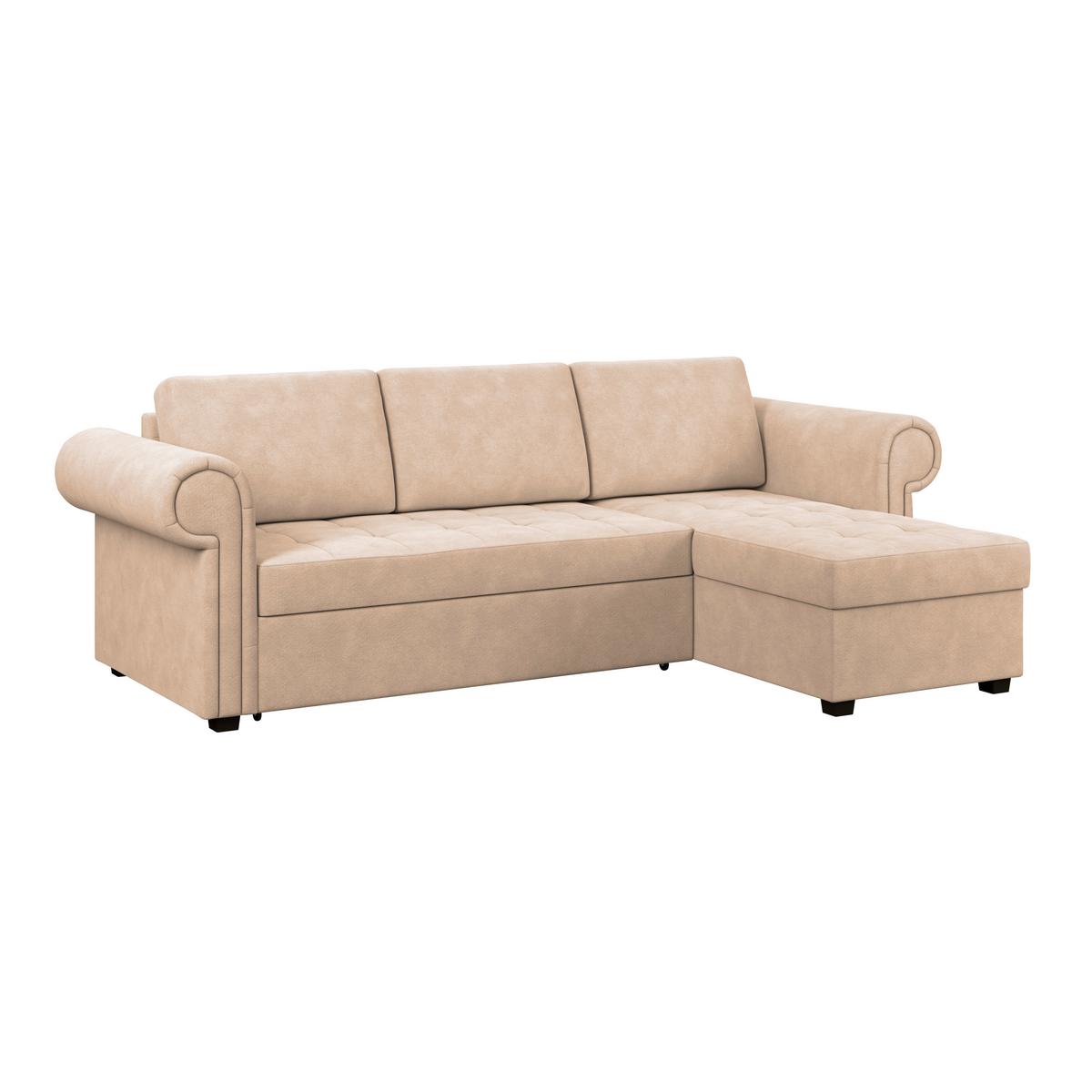 Ecksofa Oslo Beige B: 260 Cm - Beige, ROMANTIK / LANDHAUS, Textil (260/85/155cm) - James Wood
