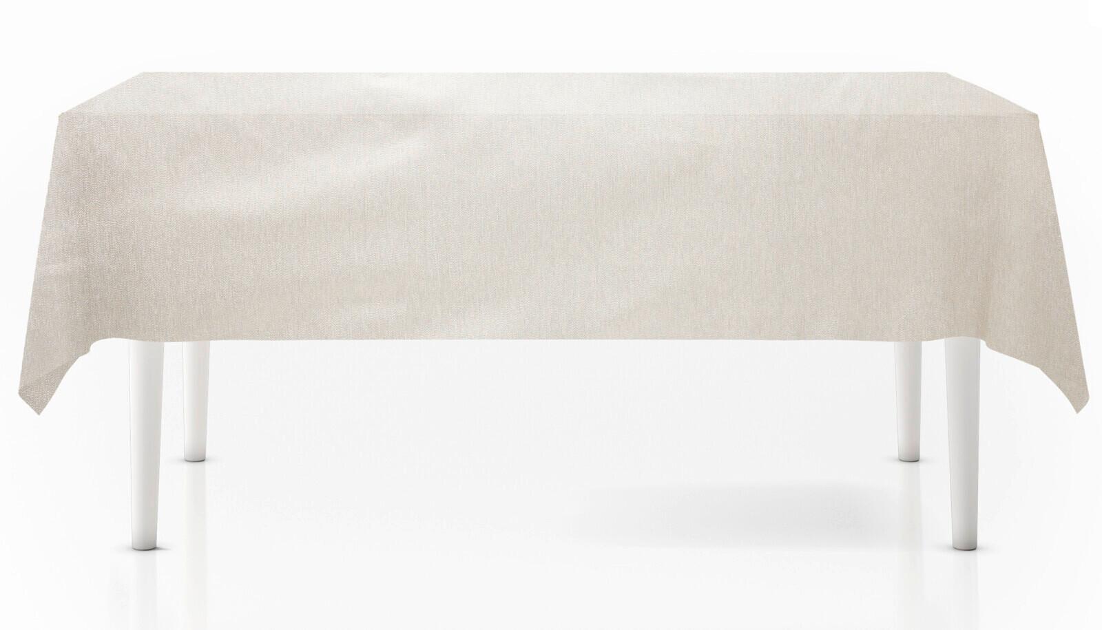 Asztalterítő Kb. 140/240cm - krémszínű, Basics, textil (140/240cm)