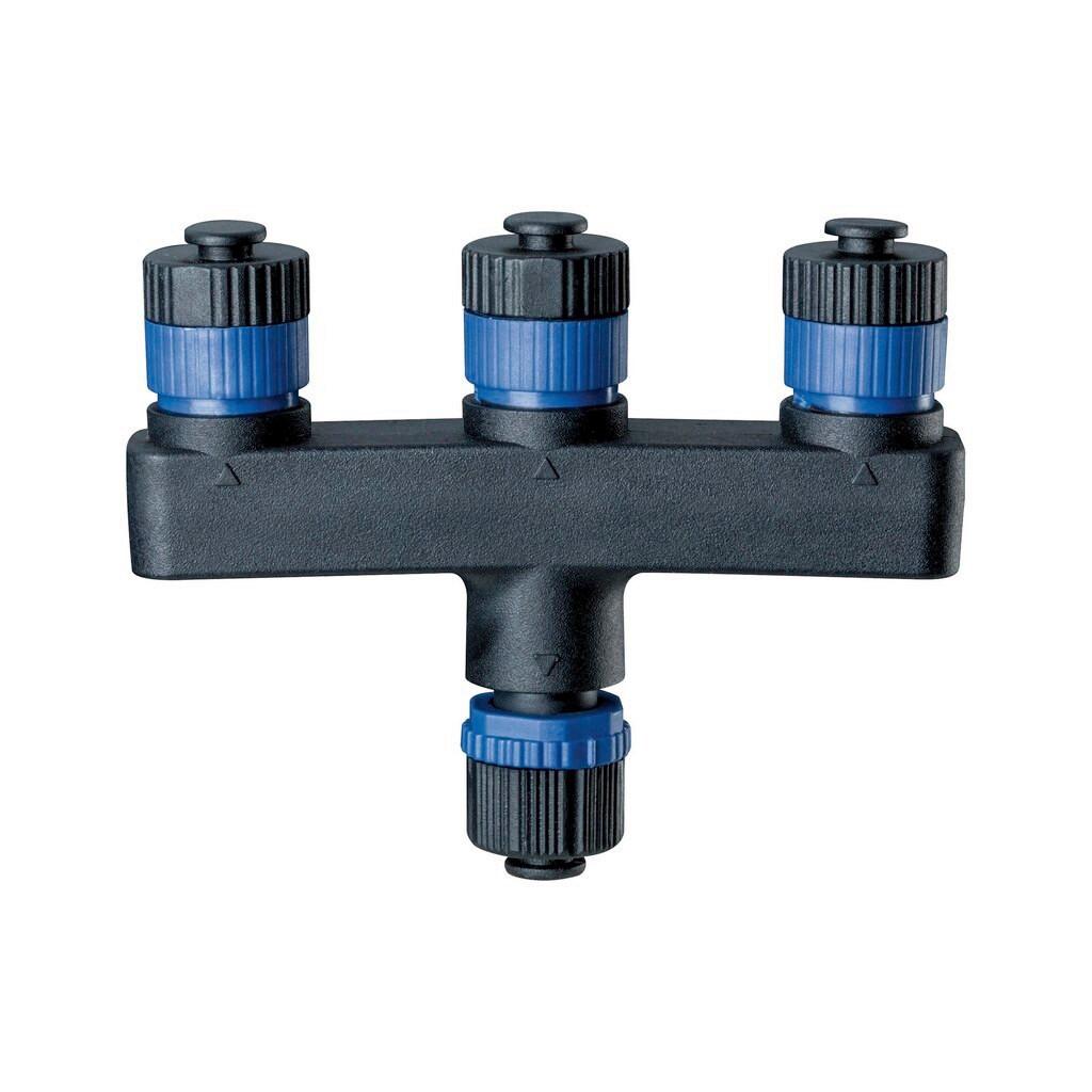 Verteiler Plug & Shine 3 Ausgänge Ip 68 Schwarz - Schwarz, Basics, Kunststoff (9,4/7,5cm) - Paulmann