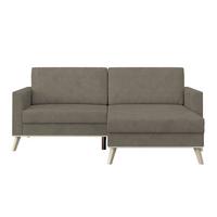 Ecksofa Mit Schlaffunktion & Bettkasten Carini Hellbraun - Hellbraun/Eichefarben, Basics, Textil (222/152cm)