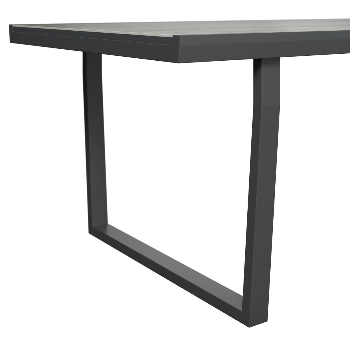 Gartentisch Sylt - Weiß/Naturfarben, MODERN, Kunststoff/Metall (220-330/75/100cm) - Beldano