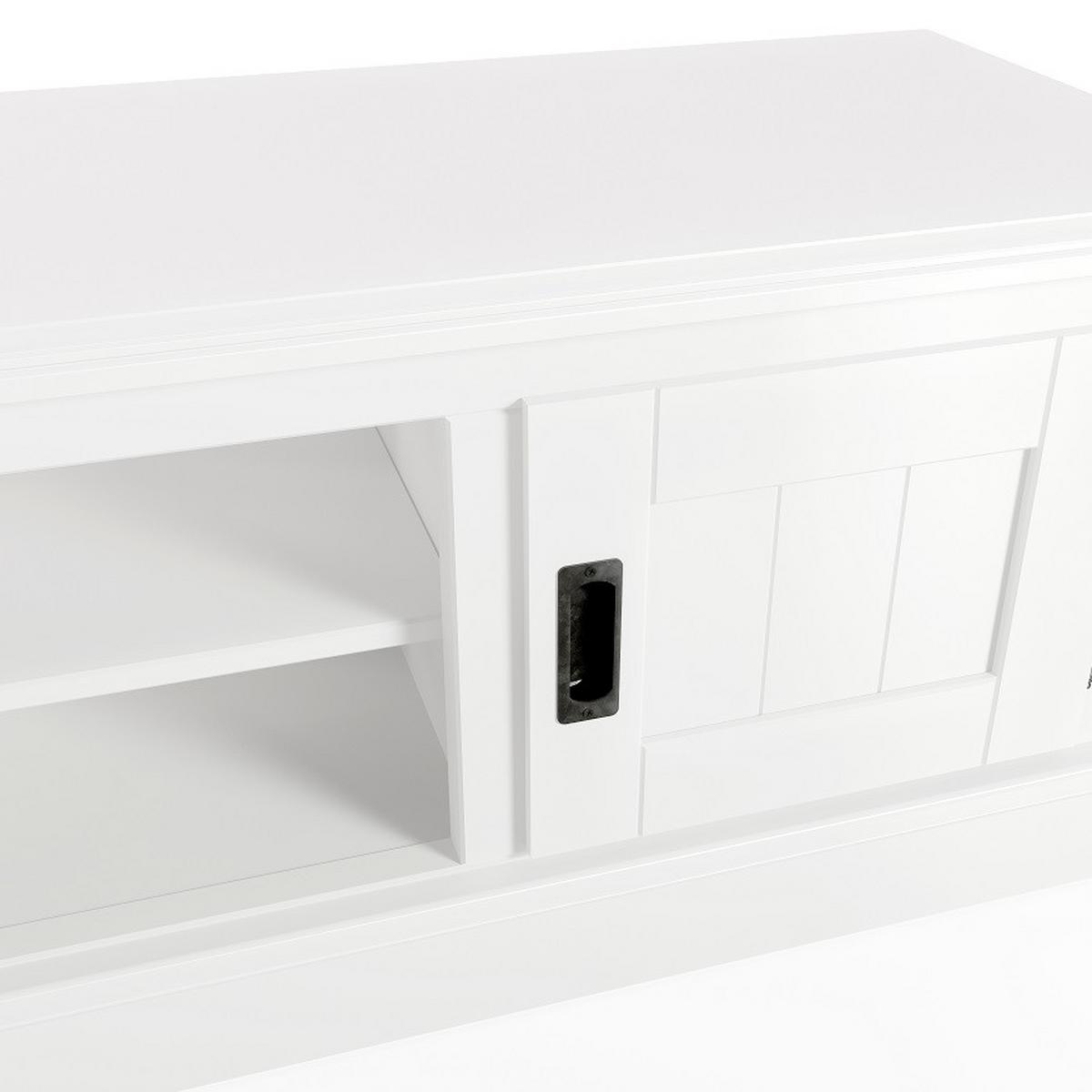 TV-Lowboard Charme B: 140 cm Weiß - Weiß, Design, Holz/Holzwerkstoff (140/42/40cm) - Livetastic