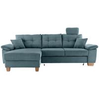 Ecksofa Brizzini Petrol S: 176x270 cm - Petrol/Naturfarben, MODERN, Textil (176/270cm) - Livetastic