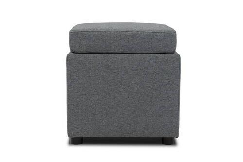 Sitzbox Looks Iii - Dunkelgrau/Schwarz, Design, Textil (45/47/45cm) - LOOKS by W.Joop