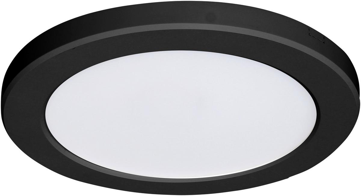 Led-deckenleuchte Gustav Ø 30 Cm Mit Fixierbaren Farben - Schwarz, MODERN, Kunststoff (29,8/1,8cm) - Luca Bessoni