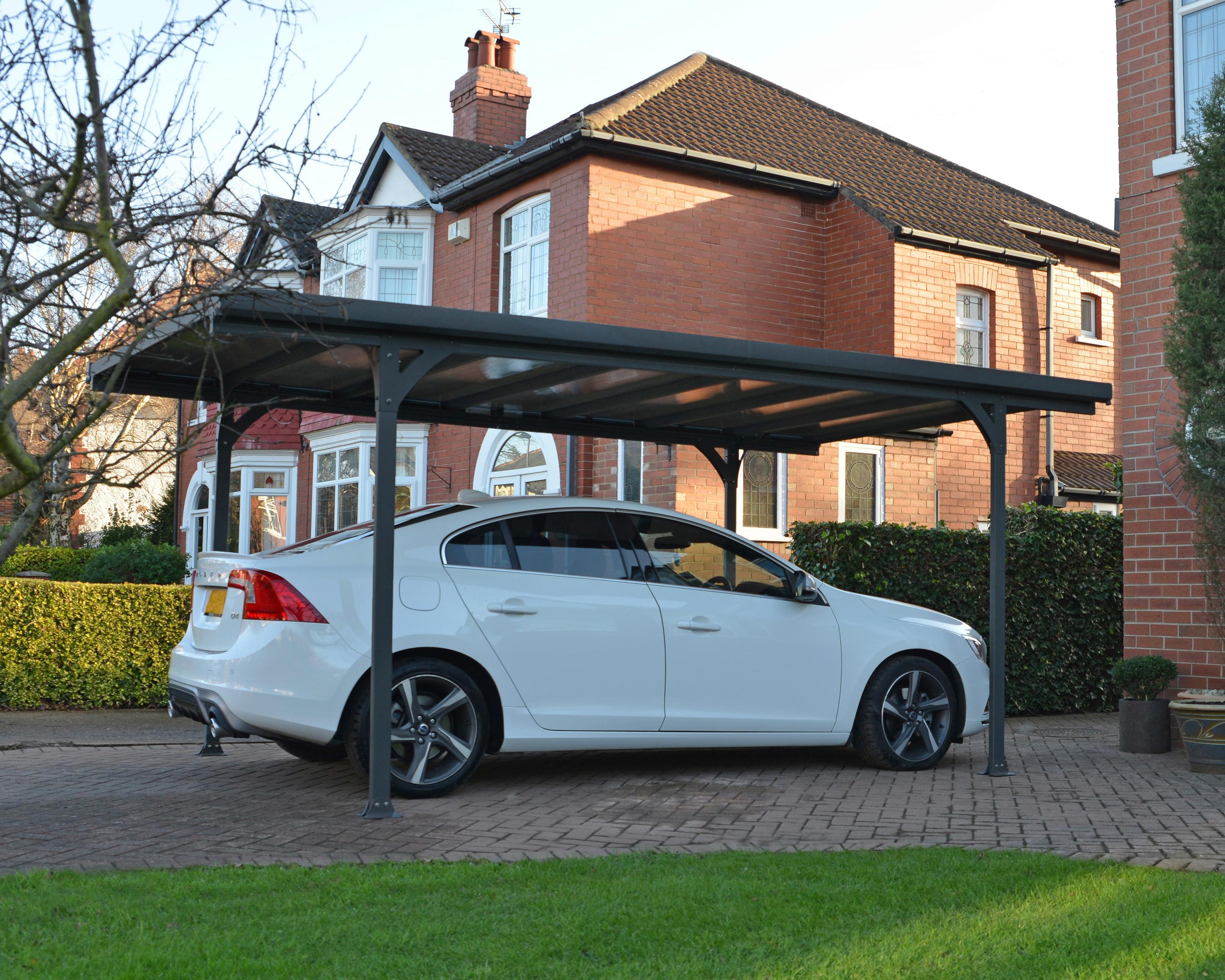 Carport Carport Verona - Anthrazit/Bronzefarben, Basics, Kunststoff/Metall (218/297/500cm)