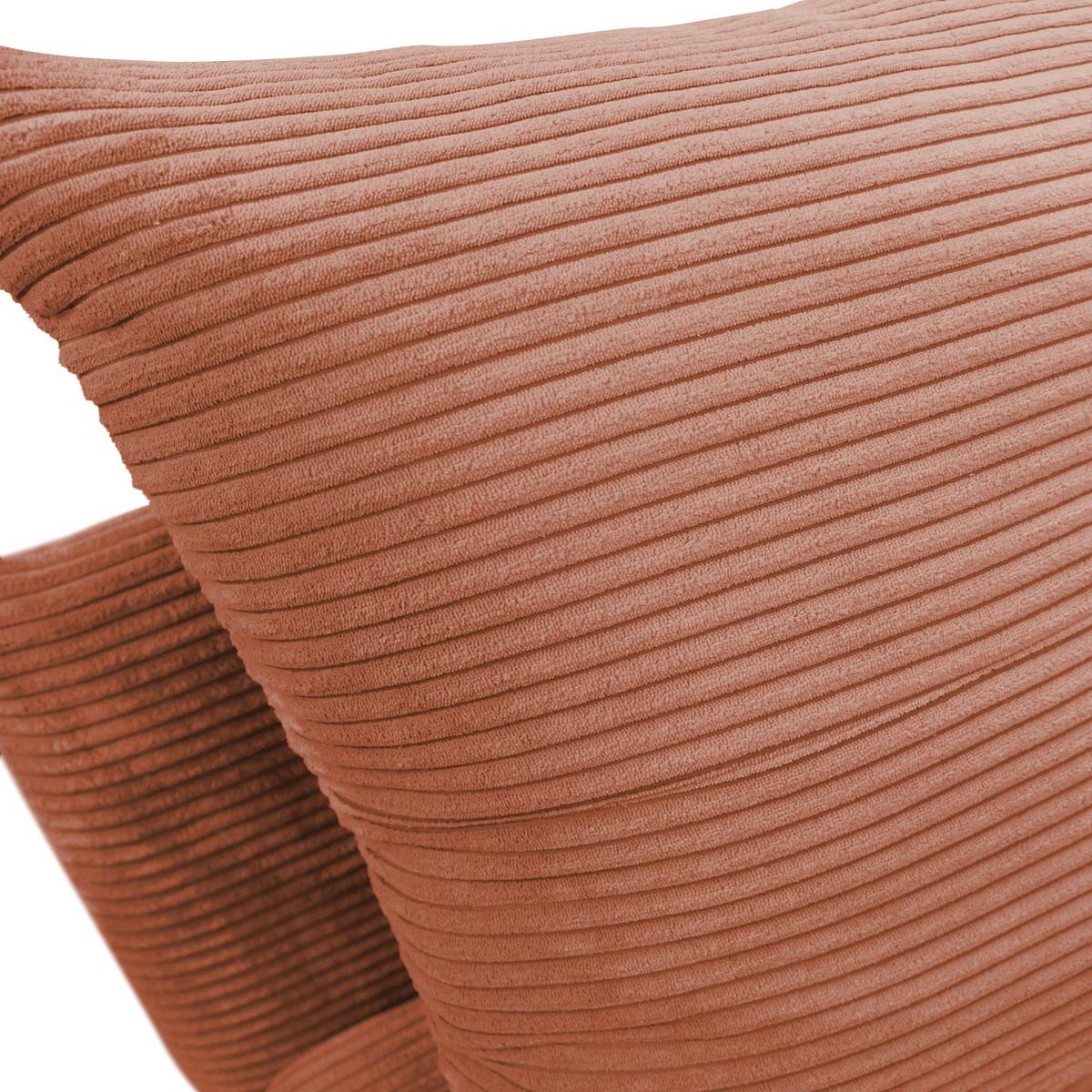 2-sitzer-sofa Yellow Mit Schlaffunktion Koralle Cord - Koralle/Schwarz, Design, Textil (154/93/85cm) - MID.YOU